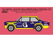 Decal - Fiat 131 Abarth RMC + Portugal 1977 „Olio Fiat“